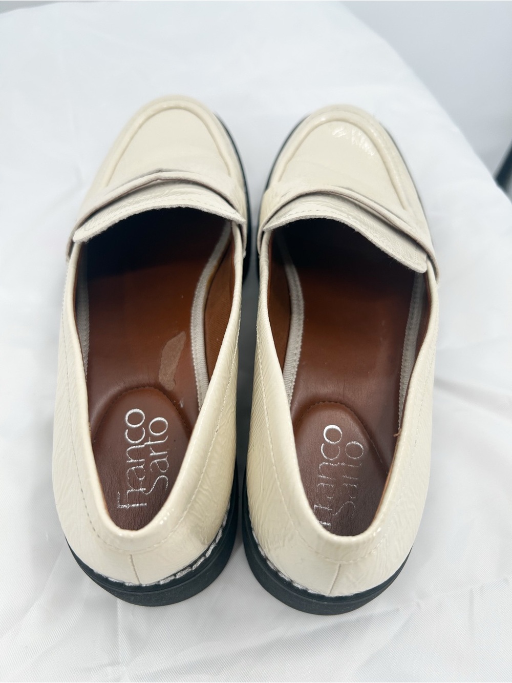 Franco Sarto Balin Chunky Loafers Cream Putty White 8 - Picture 5 of 10